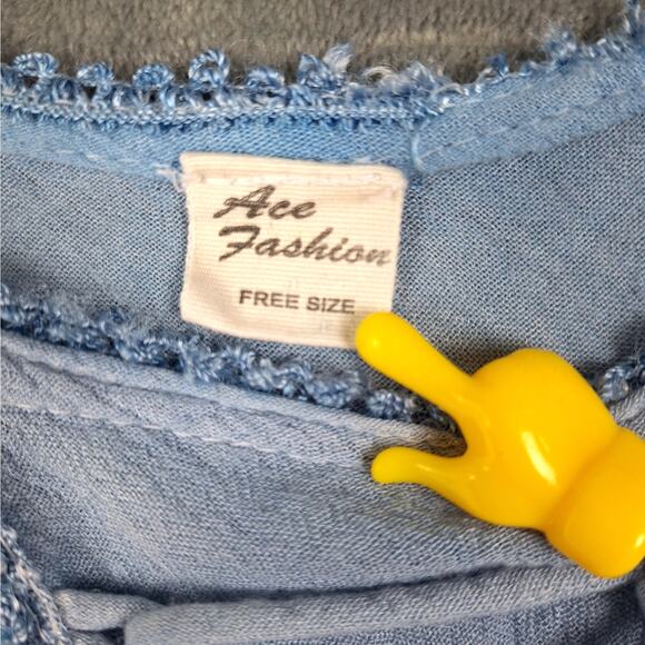 Womens Top Free Size Boho Festival Hippie Beach Vacation Cruise Floral Maxi - Picture 2 of 7